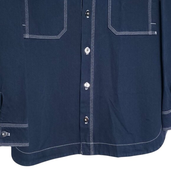 Helsa Denim Overshirt in Navy Oversized Jacket‎ Size XS/S - Picture 6 of 11